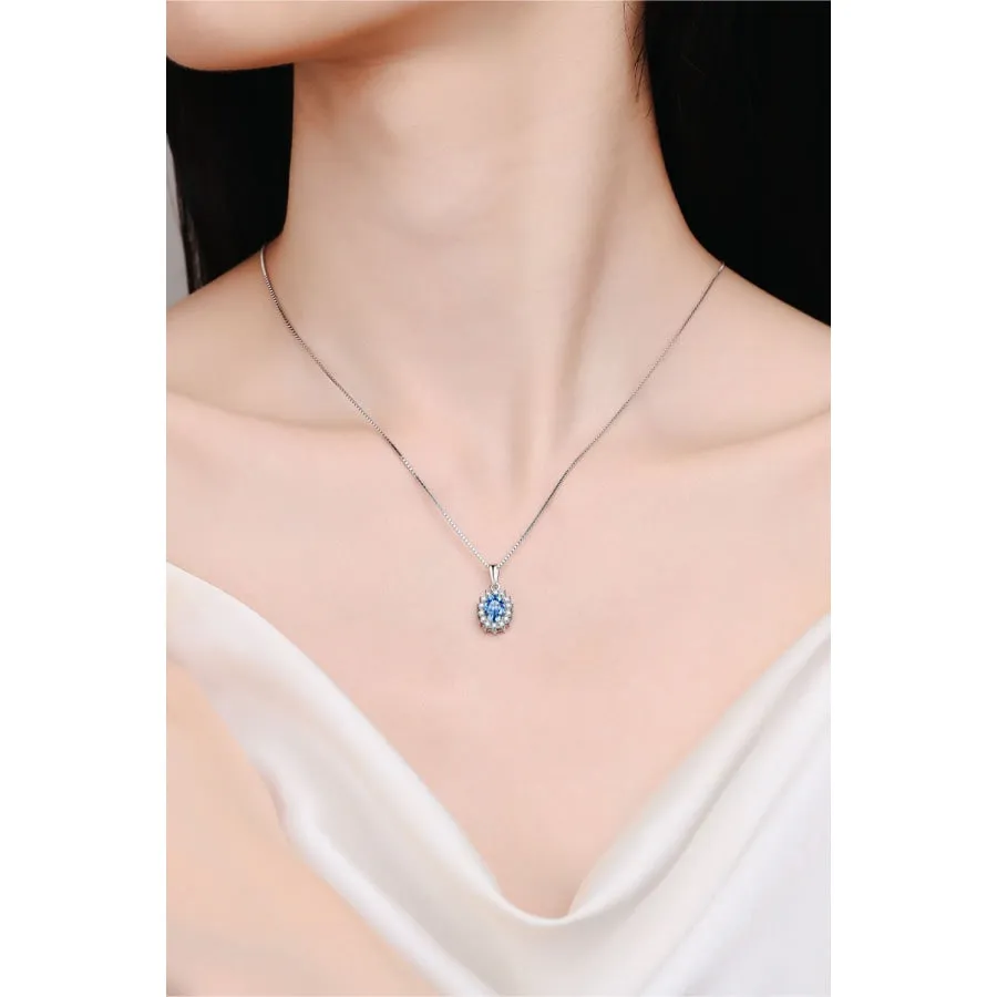 1 Carat Moissanite 925 Sterling Silver Necklace