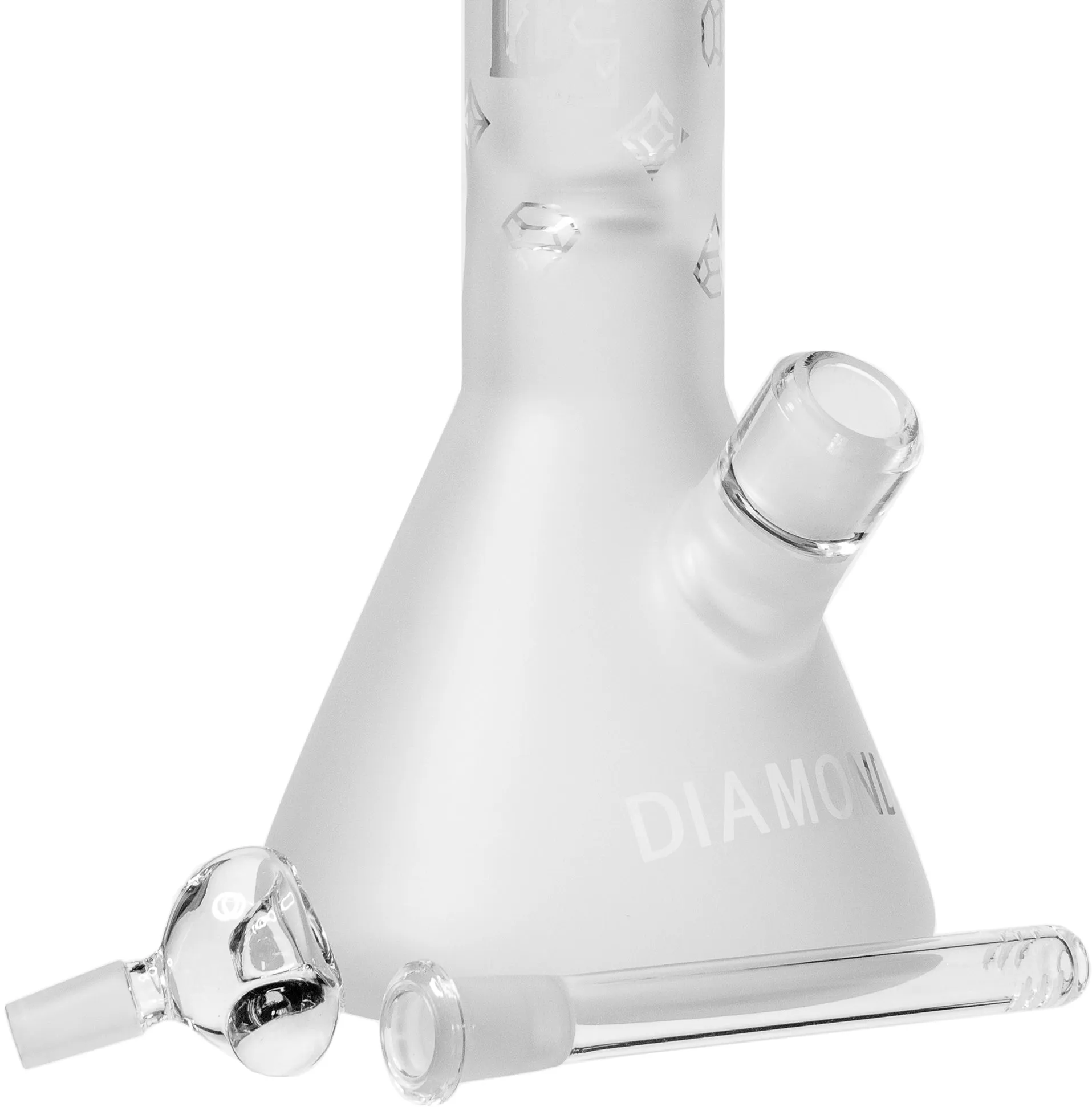 15 Heavy 7mm Beaker Bong Sandblasted Frosted, by Diamond Glass