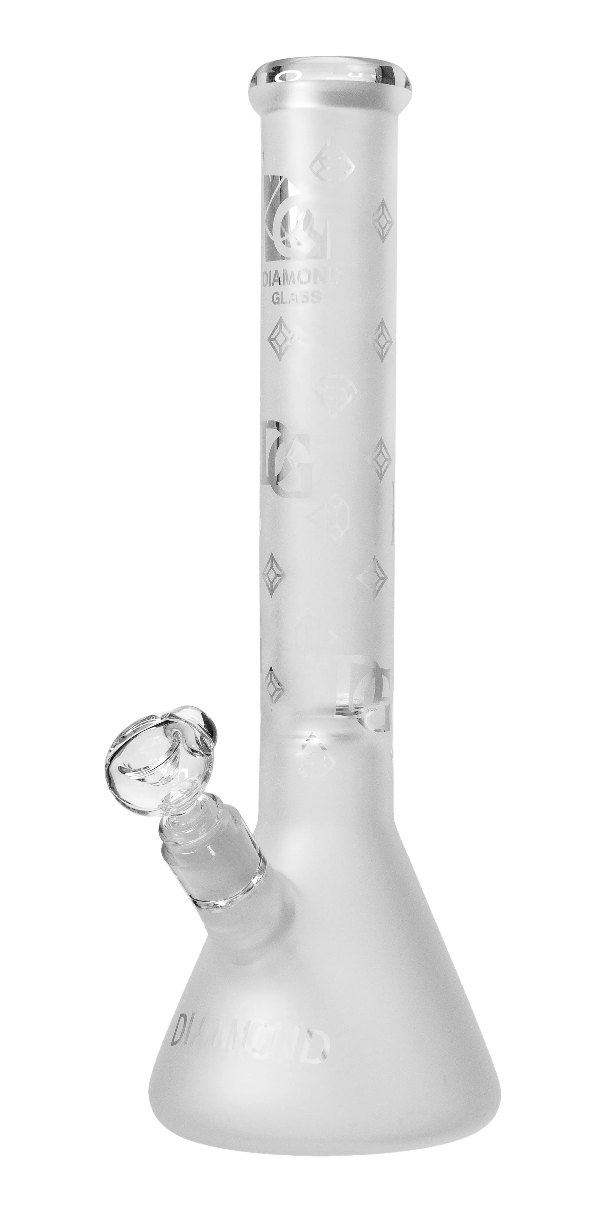 15 Heavy 7mm Beaker Bong Sandblasted Frosted, by Diamond Glass