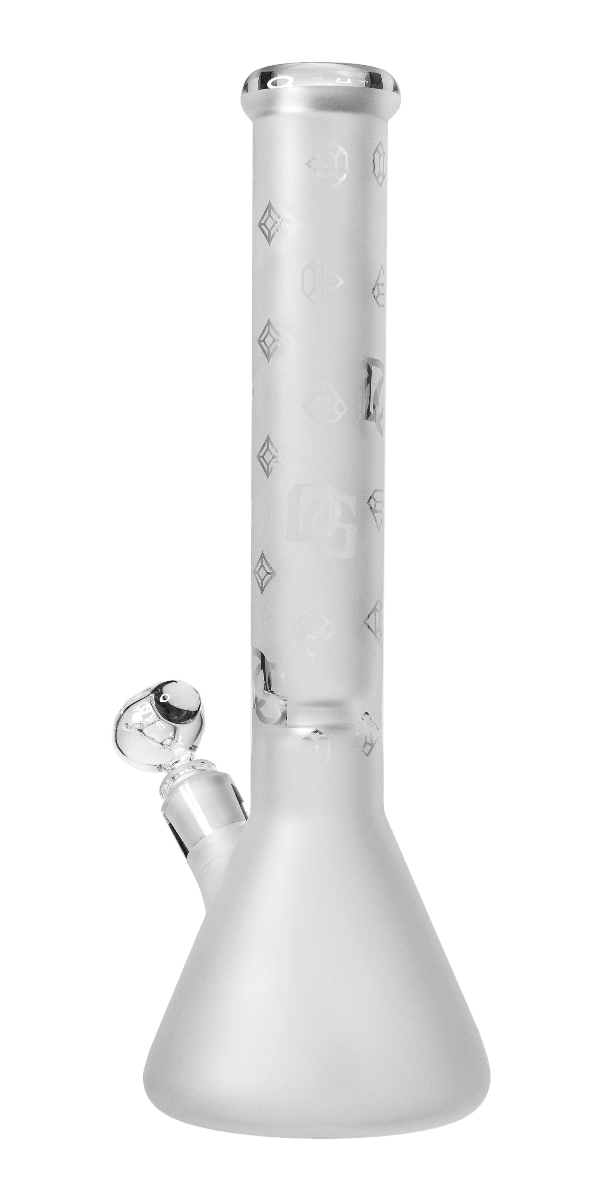 15 Heavy 7mm Beaker Bong Sandblasted Frosted, by Diamond Glass