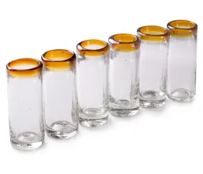 Amber Rim Shot Glass - 2 oz - Set of 6