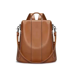 Anti-theft Soft Genuine Leather Backpack