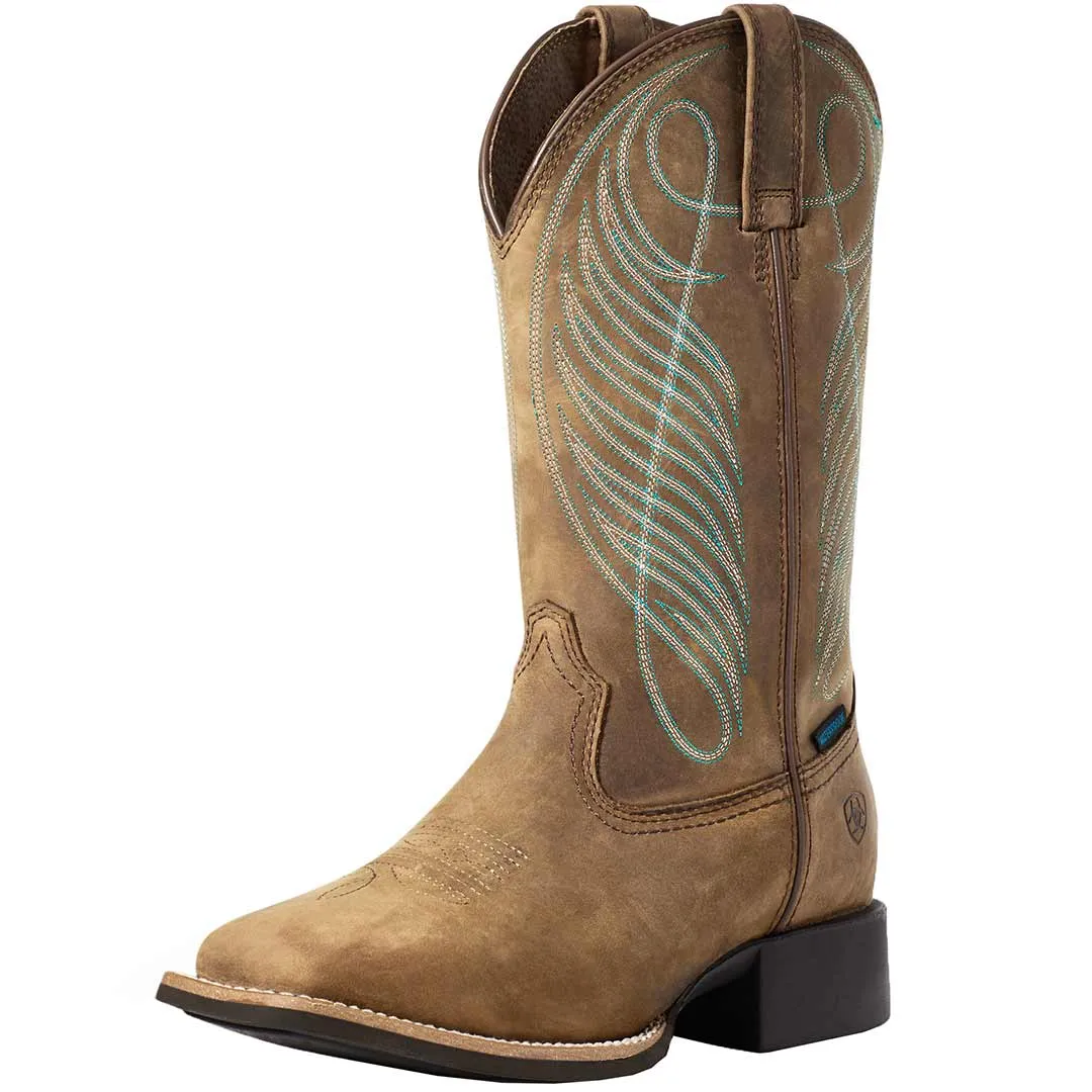 Ariat Women's Round Up Wide Square Toe Waterproof Cowgirl Boots