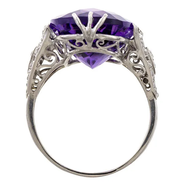 Art Deco Amethyst & Diamond Ring