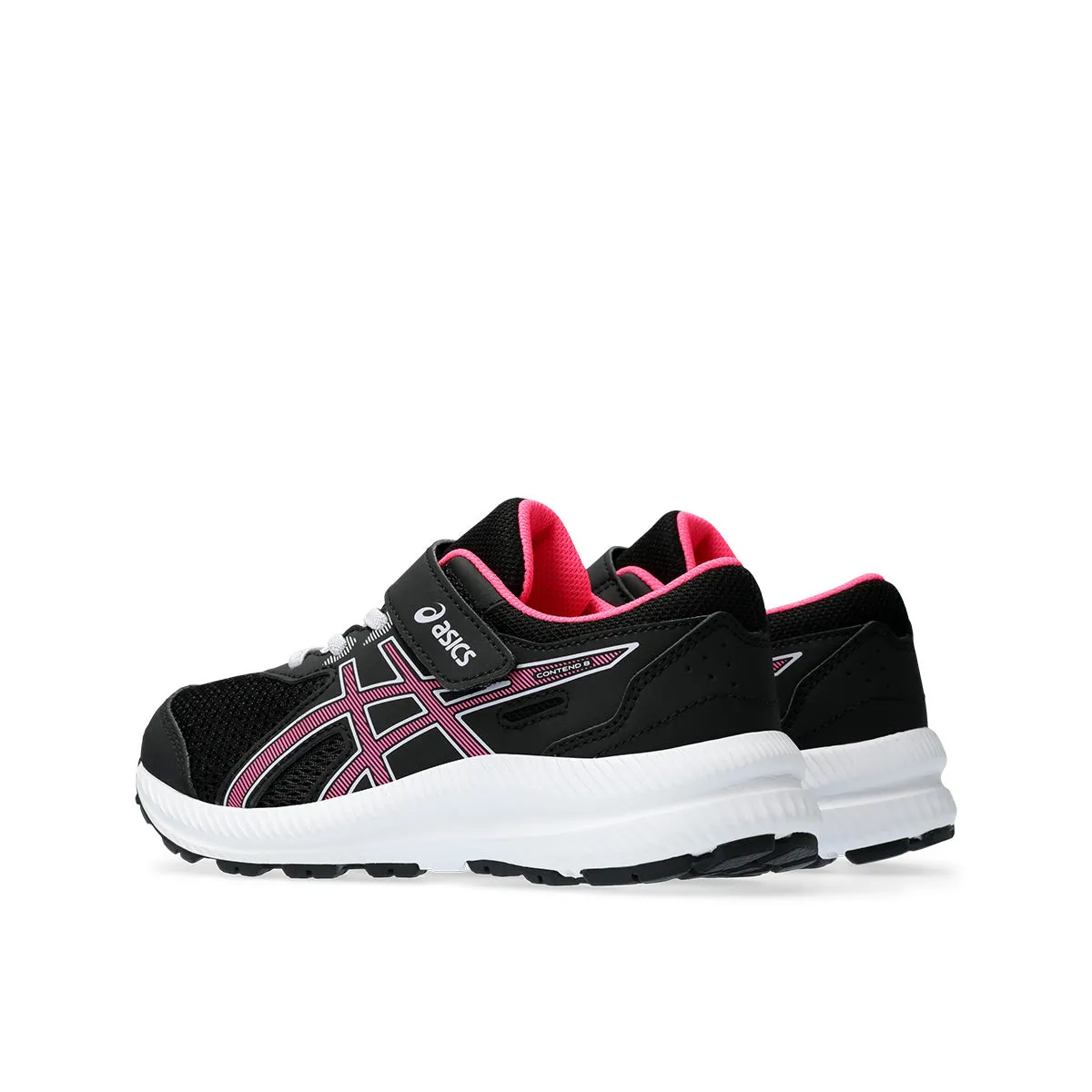 Asics Contend 8 PS Kids Black Hot Pink   