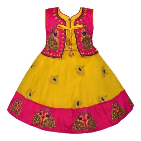 Baby Girls Party Wear Frock Birthday Dress For Girls fe2692pnk