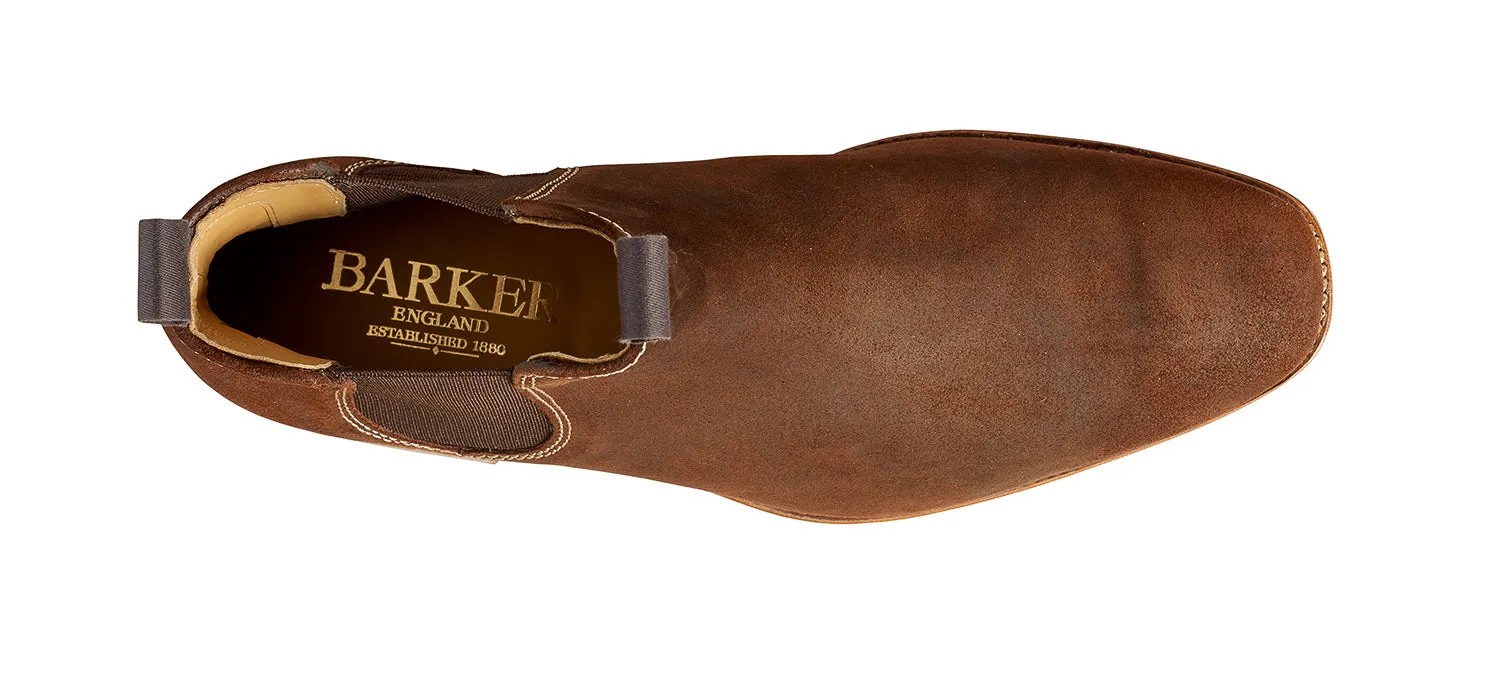 Barker Mansfield mid brown waxy suede