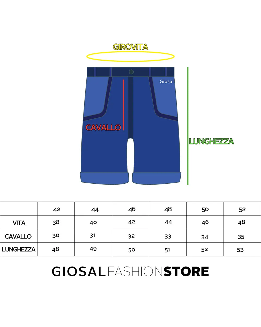 Bermuda Pantaloncino Uomo Corto Bianco Tasca America Cargo GIOSAL-PC1626A