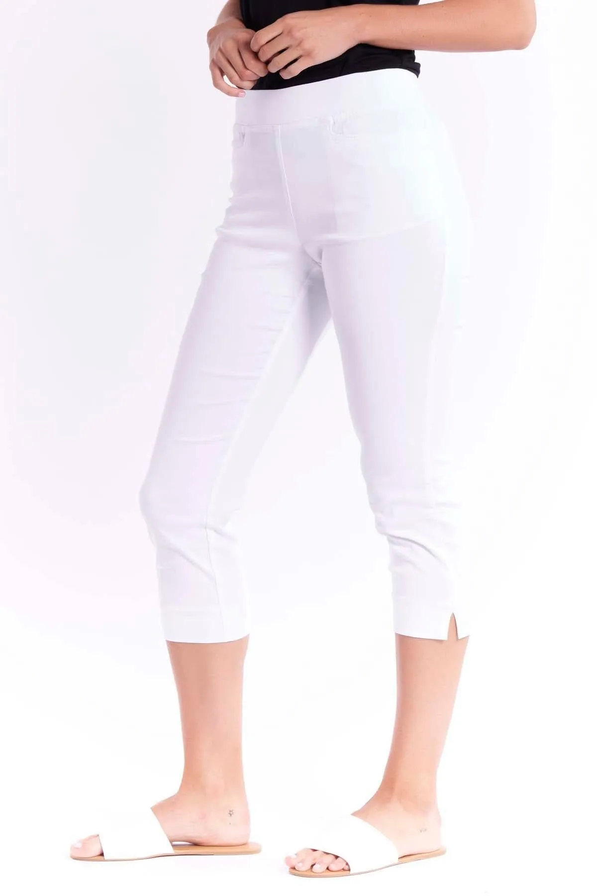 Betty Basics Crop Bengaline Pant in White