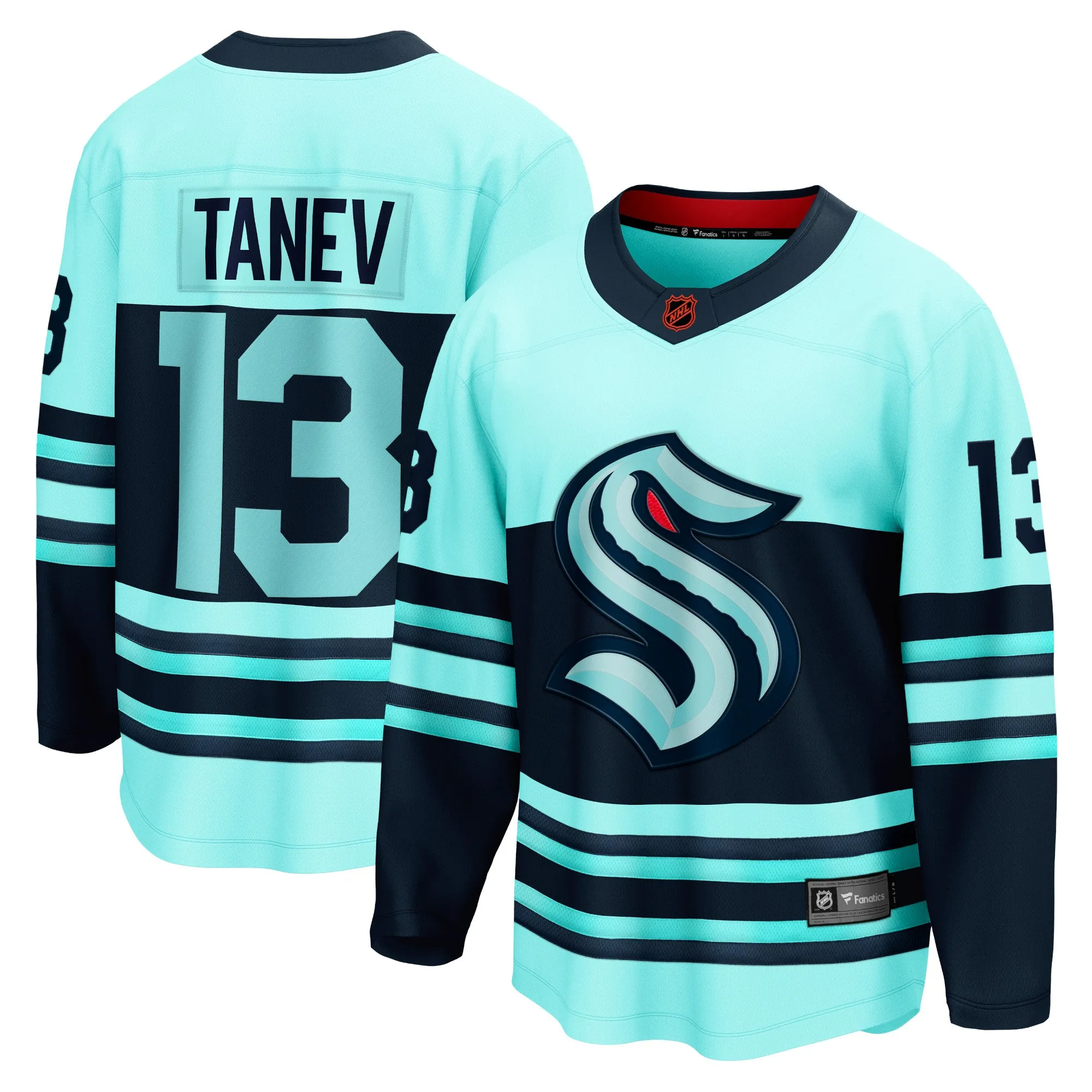 Brandon Tanev Seattle Kraken Fanatics Branded Special Edition 2.0 Breakaway Player Jersey - Teal