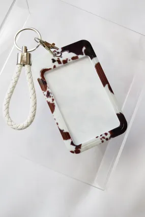 Brown Cowhide Luggage Tag