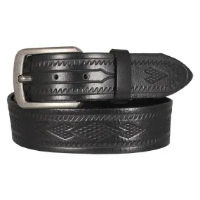 Cowboy Collection Men's Aztec Tooled Leather Belt