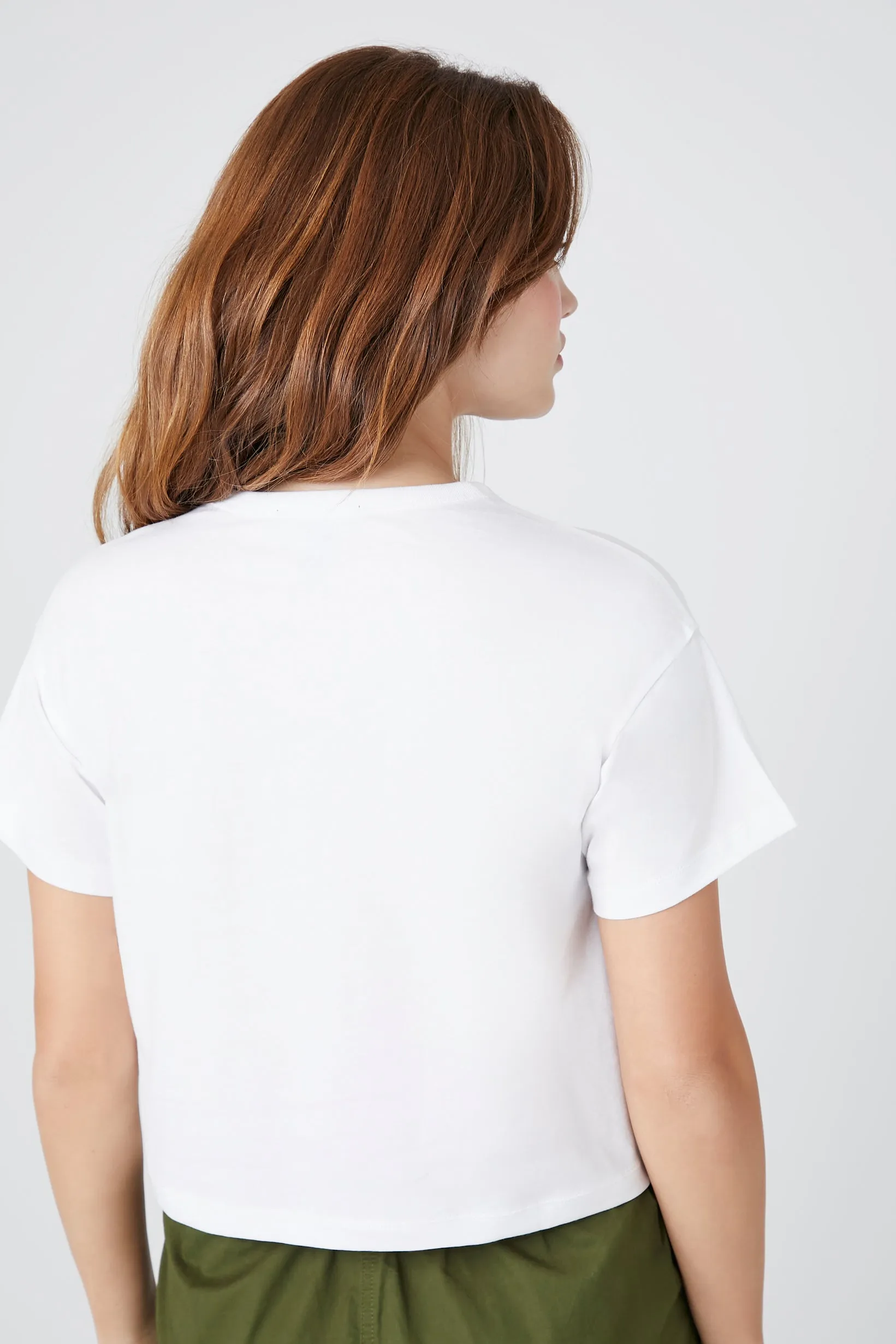 Crew Neck Cropped Tee