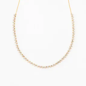 Diamond Cluster Half Riviera Necklace