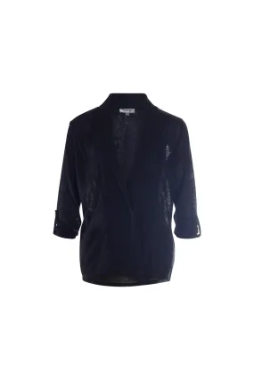 Edge to edge Slub fabric Jacket | BLACK | 7095AR