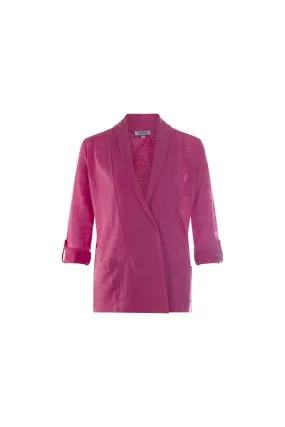 Edge to edge Slub fabric Jacket | CERISE | 7095AR