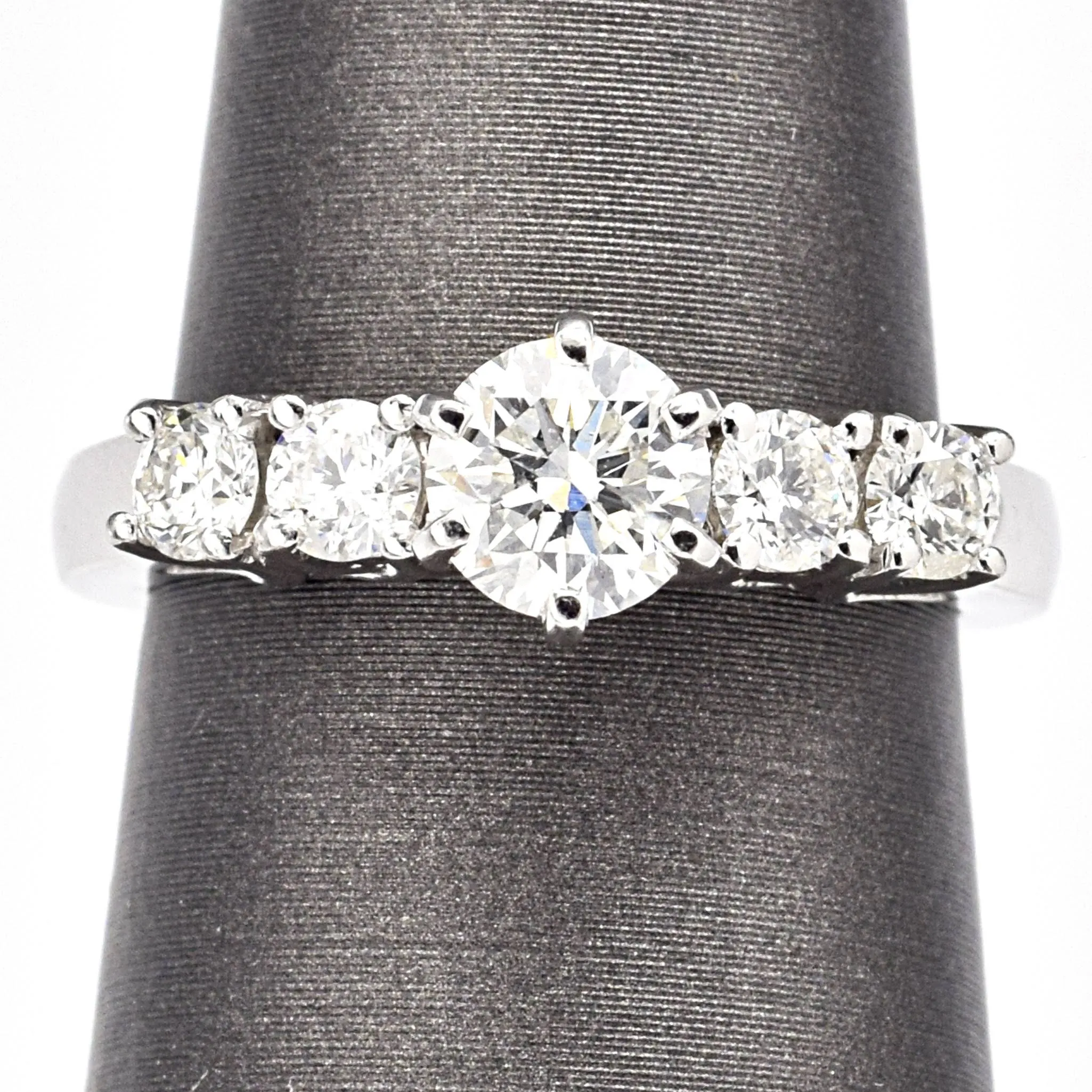 Estate 14K White Gold 1.22 TCW Diamond Band Ring