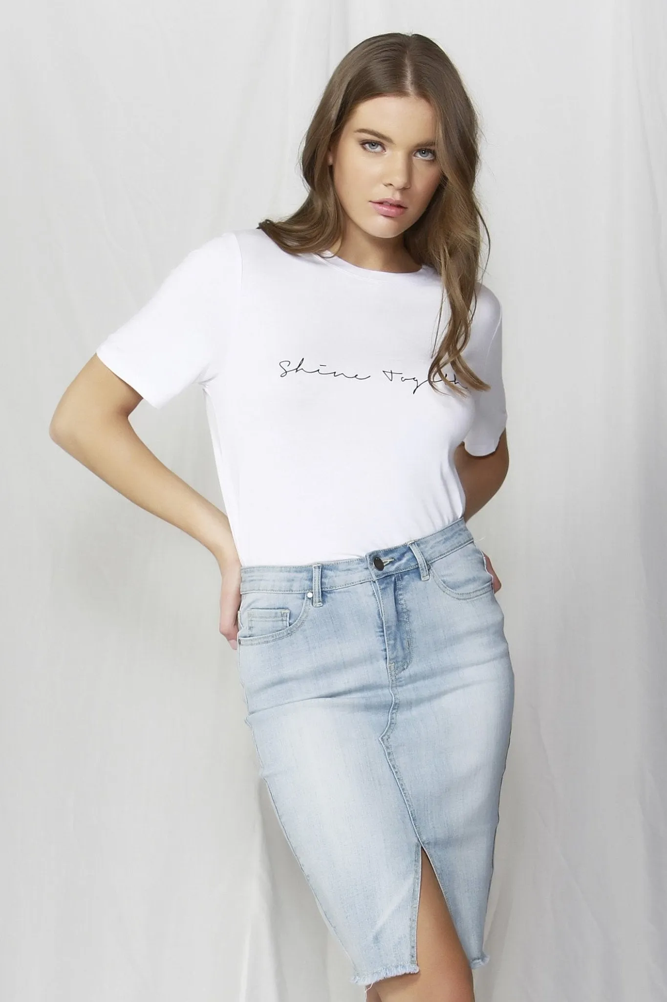 Fate   Becker Shine Together Tee in White