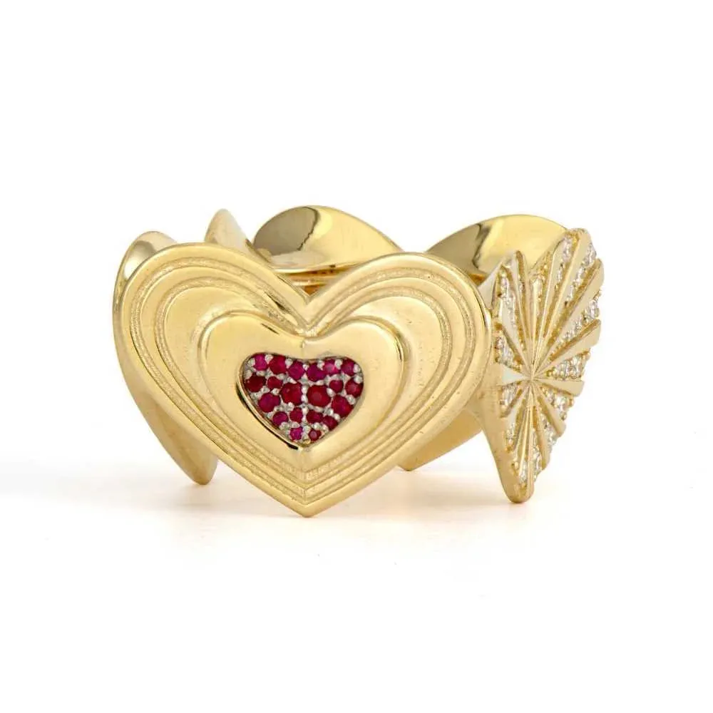 Four Sides of Your Heart Love Ring