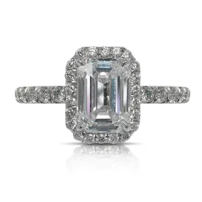 IFE 3 CARAT EMERALD CUT D COLOR VS1 CLARITY DIAMOND HALO ENGAGEMENT RING PLATINUM GIA CERTIFIED 2 CT D VS BY MIKE NEKTA