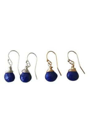 Jill Short Drop Earrings in Sapphire