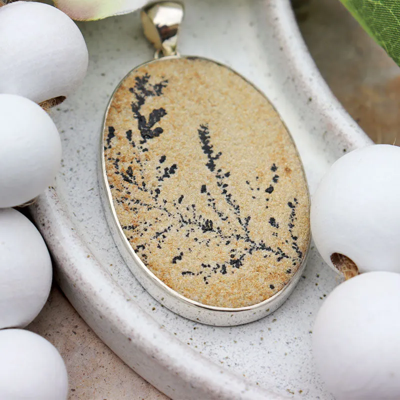 Leaf Jasper Bohemian Gemstone Pendant (B)