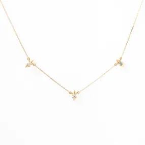 London 3 Diamond Spike Chain Necklace