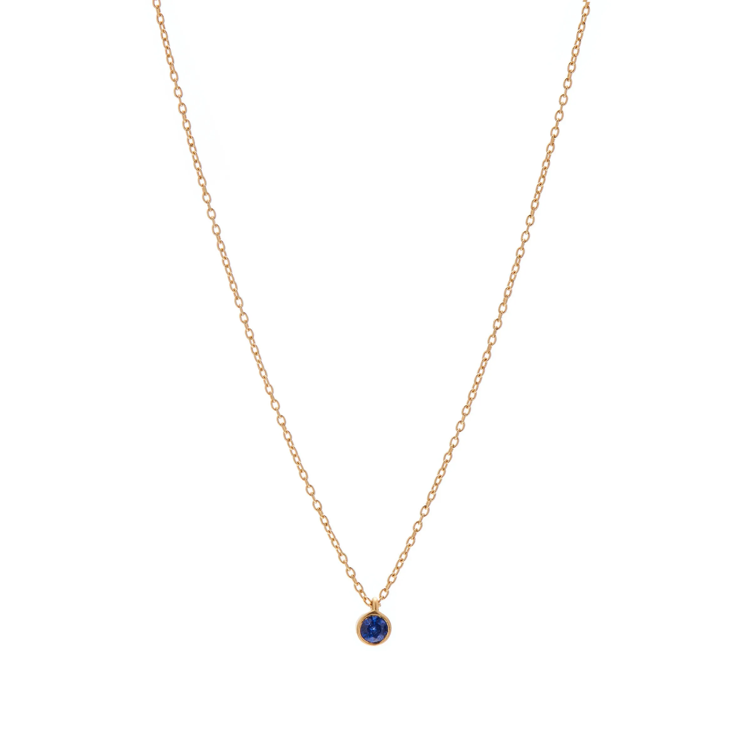 Marian Maurer 18k Micro 3mm Sapphire Necklace 16