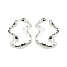 Moon Silver Plated Hoops