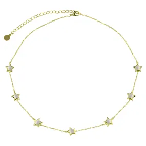 Multi Stone Star Necklace