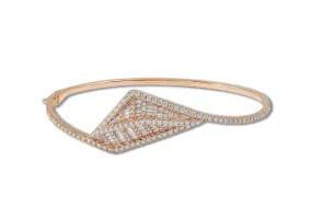 Origami Palm Leaf Diamond Bangle