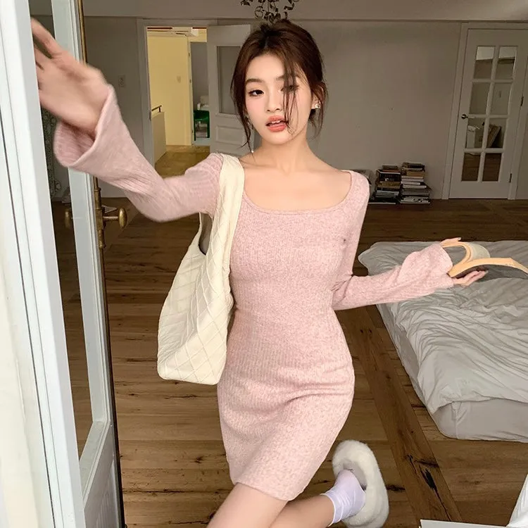 Pink Knit Dress