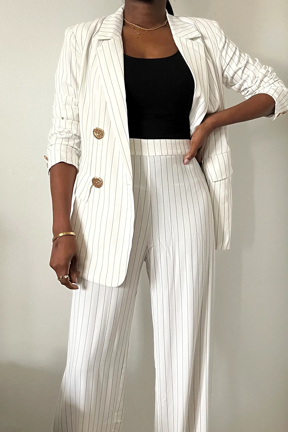 Pinstripe Pant Suit