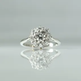 Platinum Diamond Cluster Ring