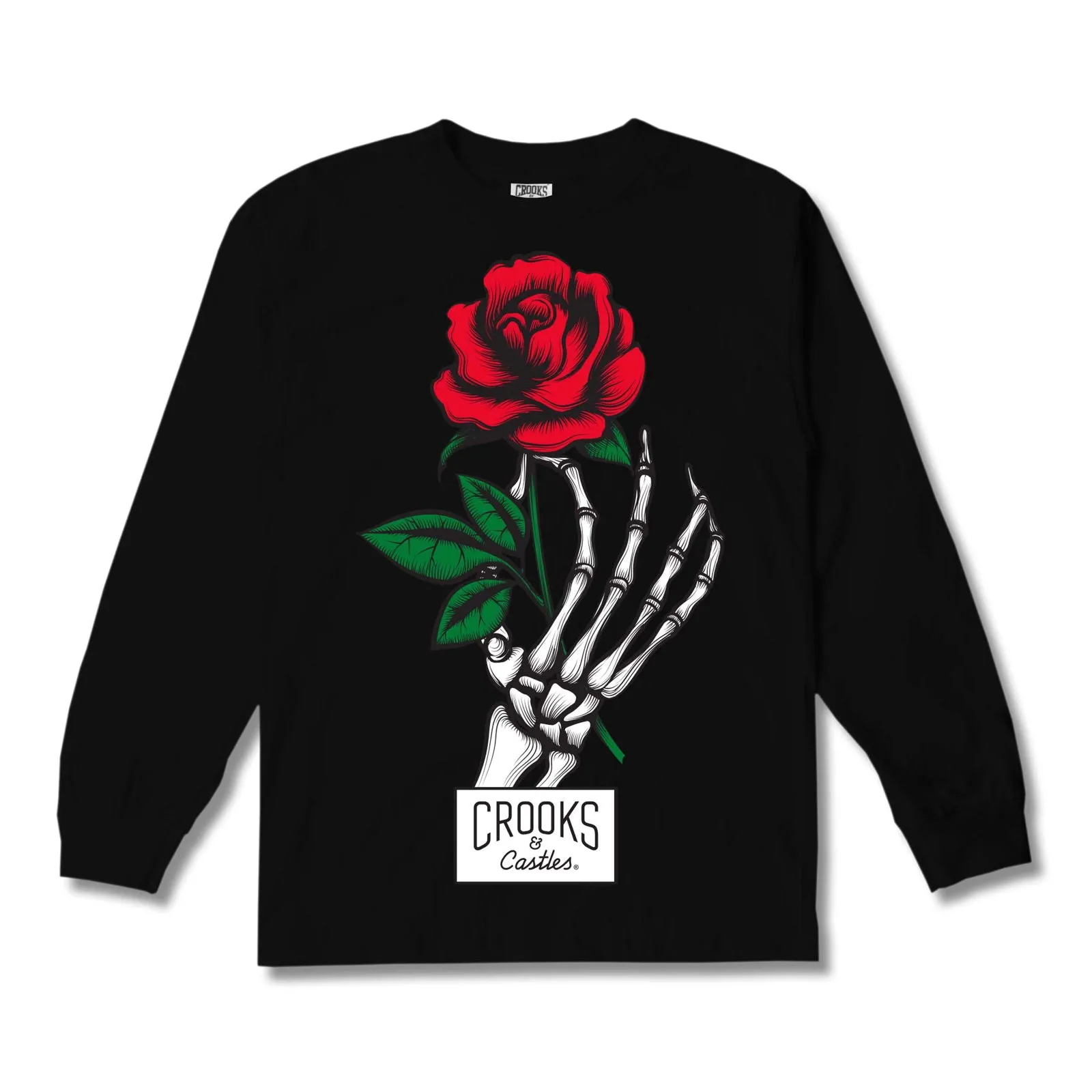 Rose Skeleton Boyfriend L/S Tee