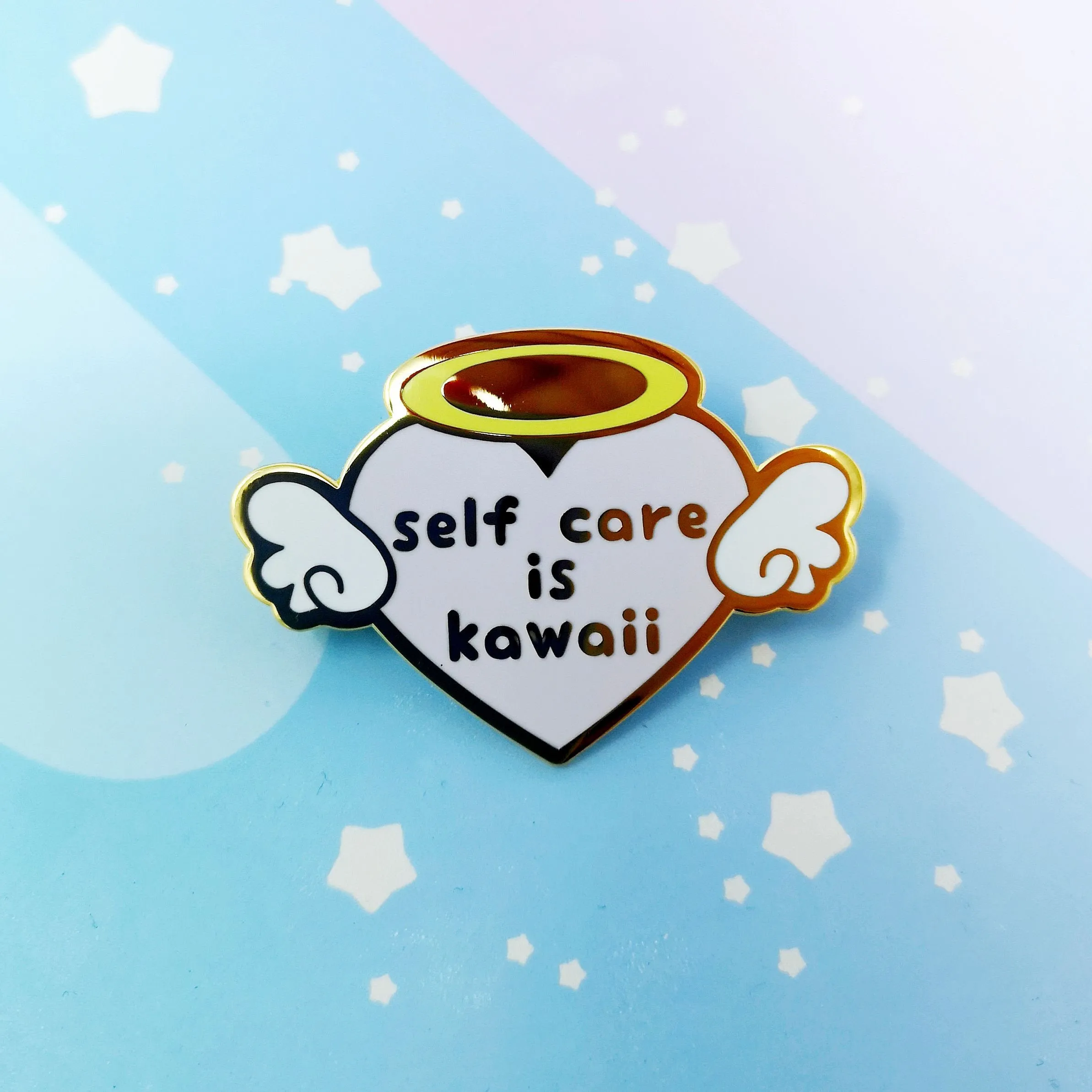 Self Care Heart -- Hard Enamel Pin -- Kawaii Medical Pins Series