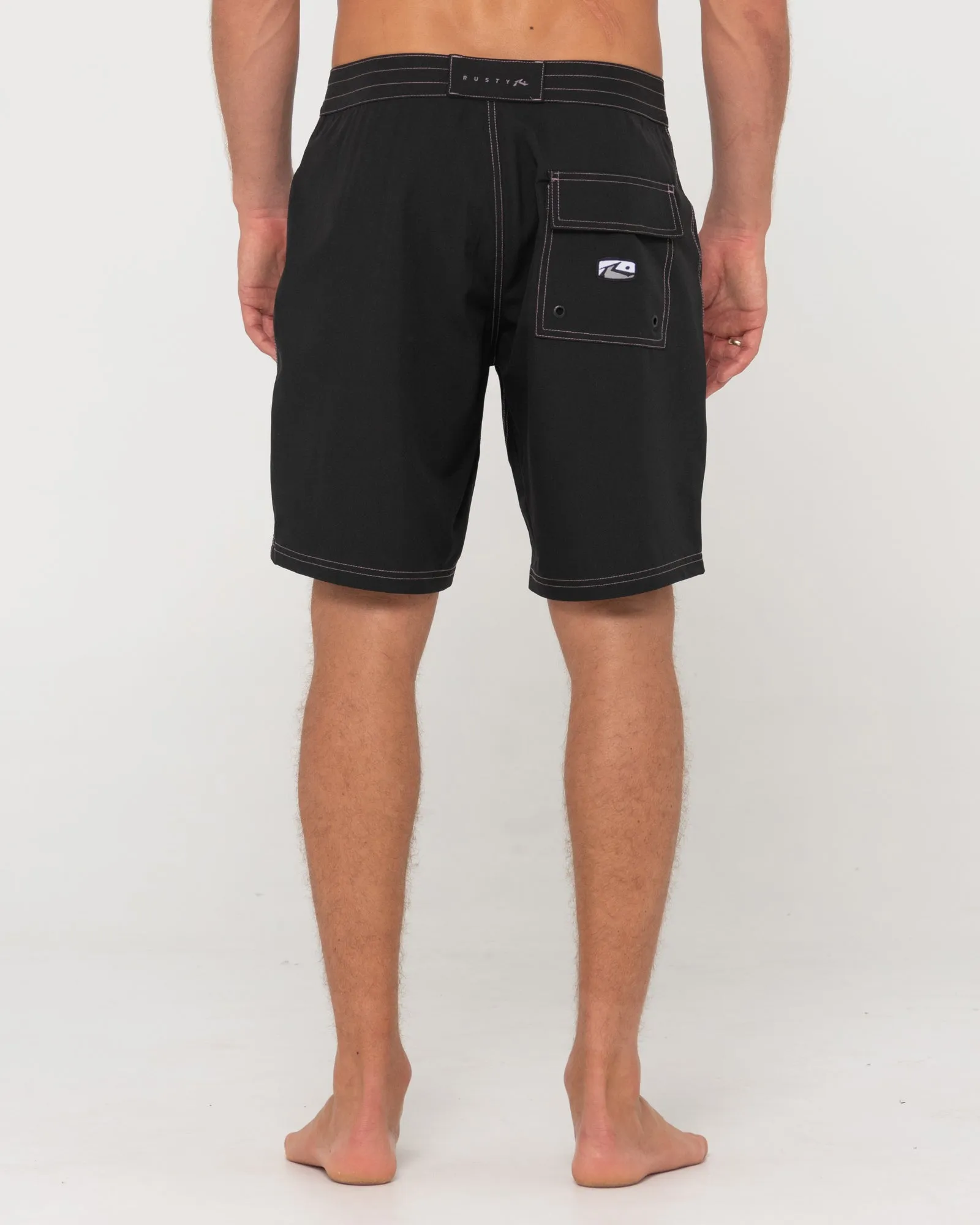 Short Rusty Burnt Rubber Fitted Boardshort* Coal