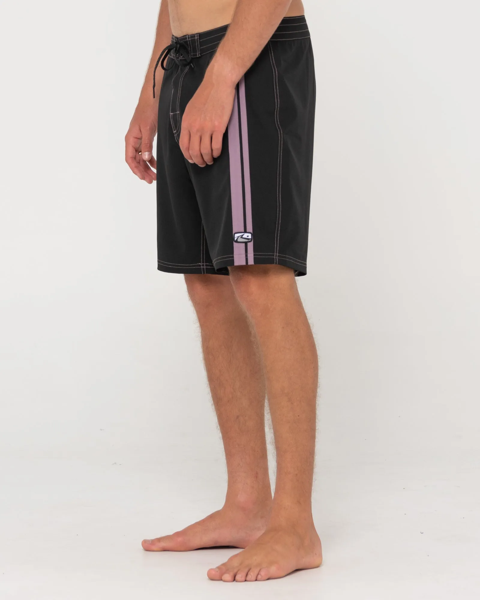 Short Rusty Burnt Rubber Fitted Boardshort* Coal