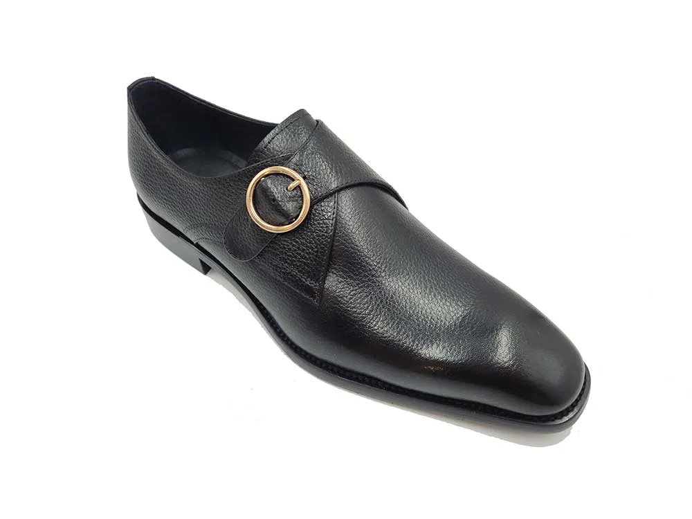 Single Monk Strap Plain Toe Shoes