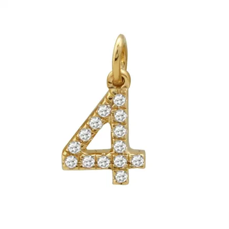 Small Diamond Number Charm