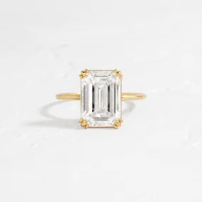 Threaded Ring, Emerald Cut