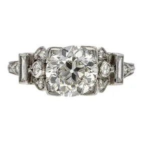 Vintage Engagement Ring, Old European Cut 1.86ct.