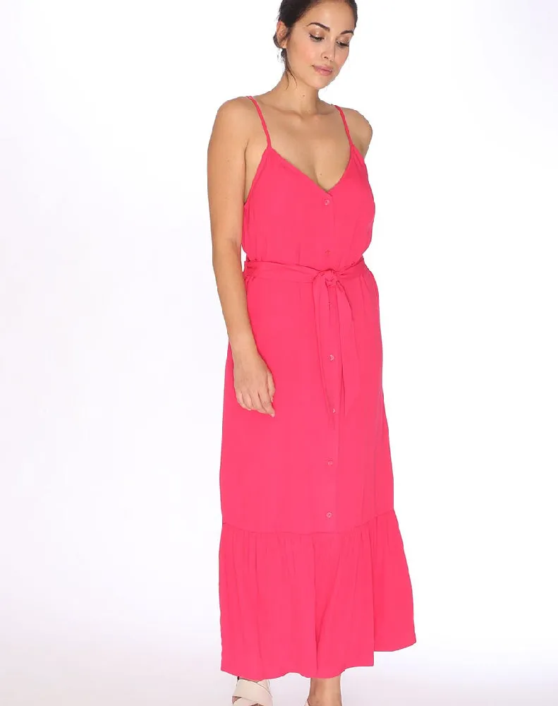 VISCOSE STEP DRESS PINK